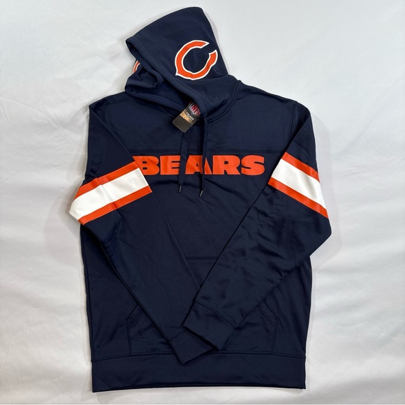 Majestic Other - Majestic Navy Hoodie with Orange Bears Logo